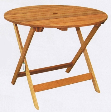 TABLE EN BOIS EXOTIQUE RONDE 90cm