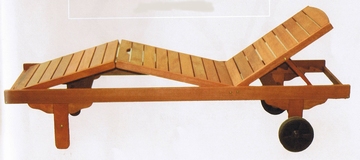 BAIN DE SOLEIL EN BOIS EXOTIQUE