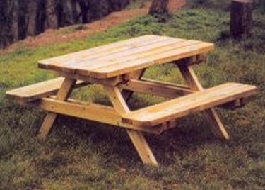 ENSEMBLE TABLE + BANCS picnic EN BOIS