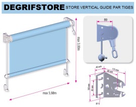 Store vertical guidé par tiges Dégrif'store