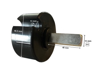 Embout Pour Tube De Store 70mm - Carré 13x13mm En Polyamide Noir - Longueur 40mm