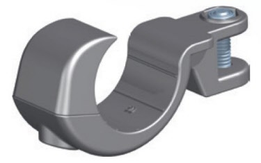 Griffes (la paire): pour tube acier de 45