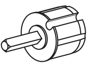 2 Supports Pour Store à Tube 17 Mm - Sans Perçage, Avec Chaîne à Billes - Store Occultant