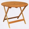 TABLE EN BOIS EXOTIQUE RONDE 90cm