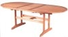 TABLE EN BOIS EXOTIQUE OVALE EXTENSIBLE