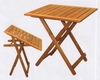 TABLE EN BOIS EXOTIQUE CARREE